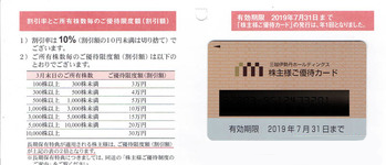 三越伊勢丹(優待カード 利用限度20万) 1枚